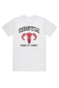 BSL OBGYM TEE - HEATHER WHITE